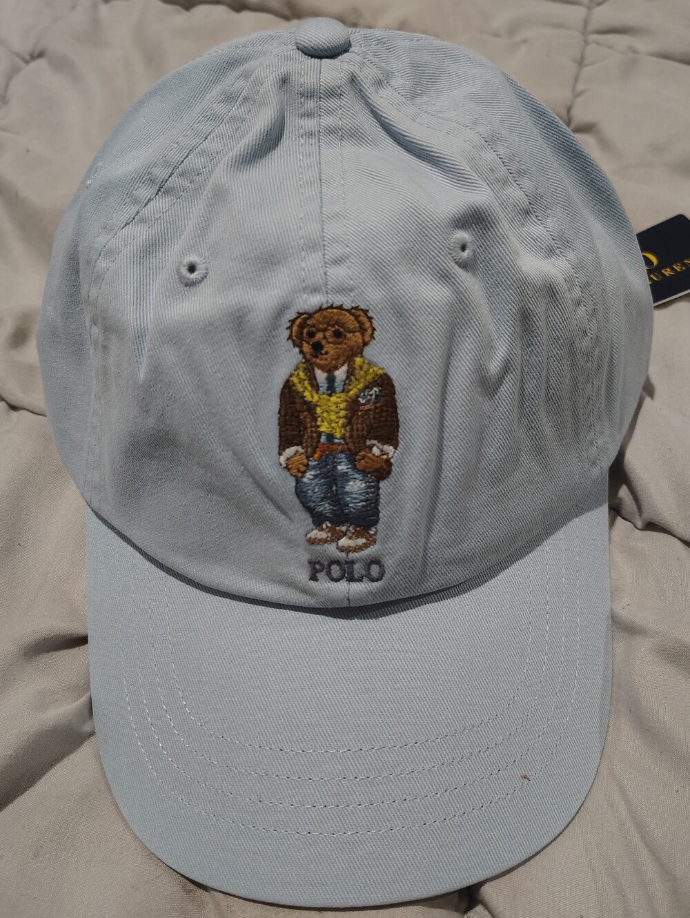 Polo Ralph Lauren Polo Bear Baseball Cap Hat Light Blue Adjustable BNWT